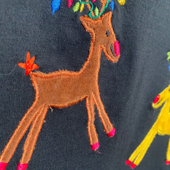 Michael Simon Lite Reindeer Midi Skirt Womens L - Picture 7 of 14